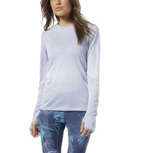 Reebok One Series Running Knit T Shirt Damen - HellBlau - DE 094-ZSB